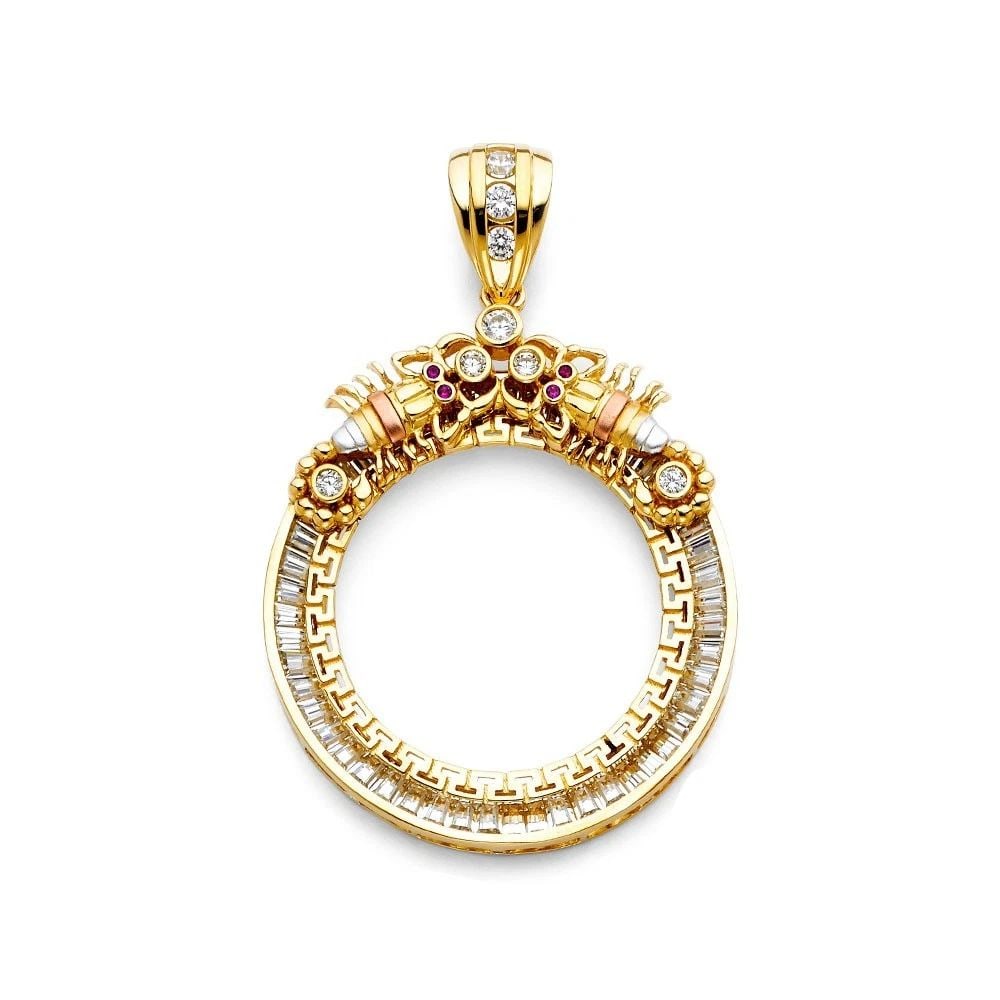 NEW 14K YELLOW GOLD SCORPION FRAME (50PESOS) (1 of 2)