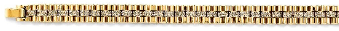 NEW 14K YELLOW GOLD FANCY LINK BRACELET: NEW 14K YELLOW GOLD FANCY LINK BRACELET FANCY ROLEX TYPE BRACELET NEW 14K YELLOW GOLD LENGTH - 8.5in Apx WEIGHT - 38g