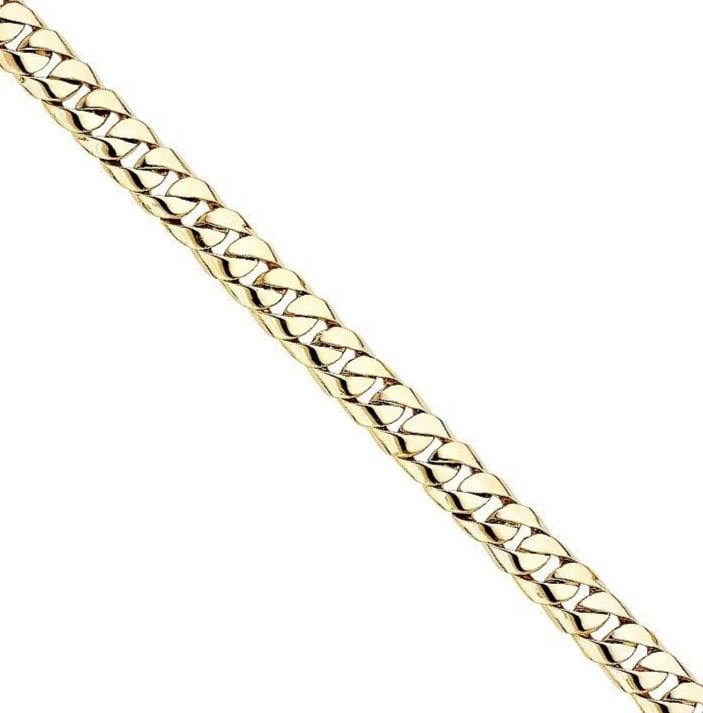 NEW 14K YELLOW GOLD CURB LINK BRACELET (1 of 2)