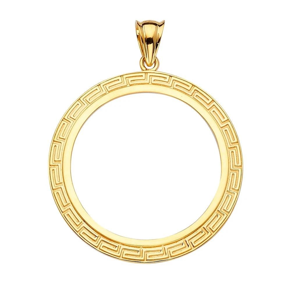 NEW 14K YELLOW GOLD GREEK FRAME (50PESOS) (1 of 2)