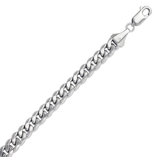 NEW 14K WHITE GOLD HOLLOW MIAMI CURB BRACELET: NEW 14K WHITE GOLD HOLLOW MIAMI CURB BRACELET HOLLOW MIAMI CURB BRACELET NEW 14K WHITE GOLD LENGTH: 8" inch AVERAGE Apx WEIGHT: 11.3g