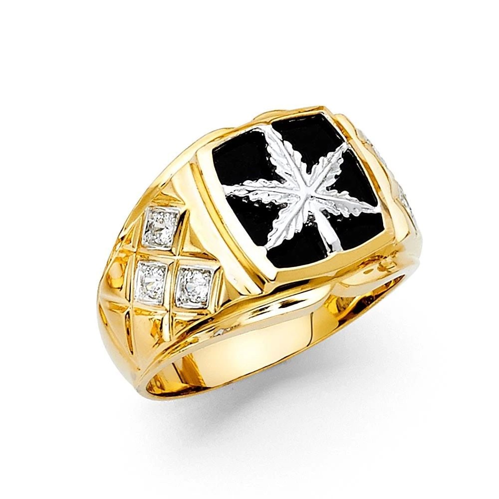 NEW 14K YELLOW GOLD ONYX MEN'S RING - SIZE 10: NEW 14K YELLOW GOLD ONYX MEN'S RING ONYX MEN'S RING NEW 14K YELLOW GOLD WIDTH : 14 mm WEIGHT : 9.2g