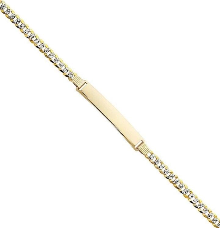 NEW 14K CURB WP ID BRACELET (1 of 2)