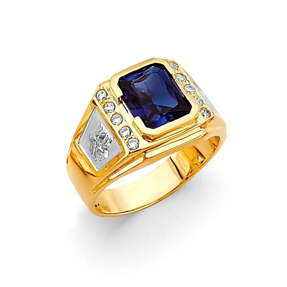 NEW 14K TWO TONE GOLD MEN'S RING - SIZE 10: NEW 14K TWO TONE GOLD MEN'S RING MEN'S RING NEW 14K TWO TONE GOLD WIDTH : WEIGHT : 8.6g