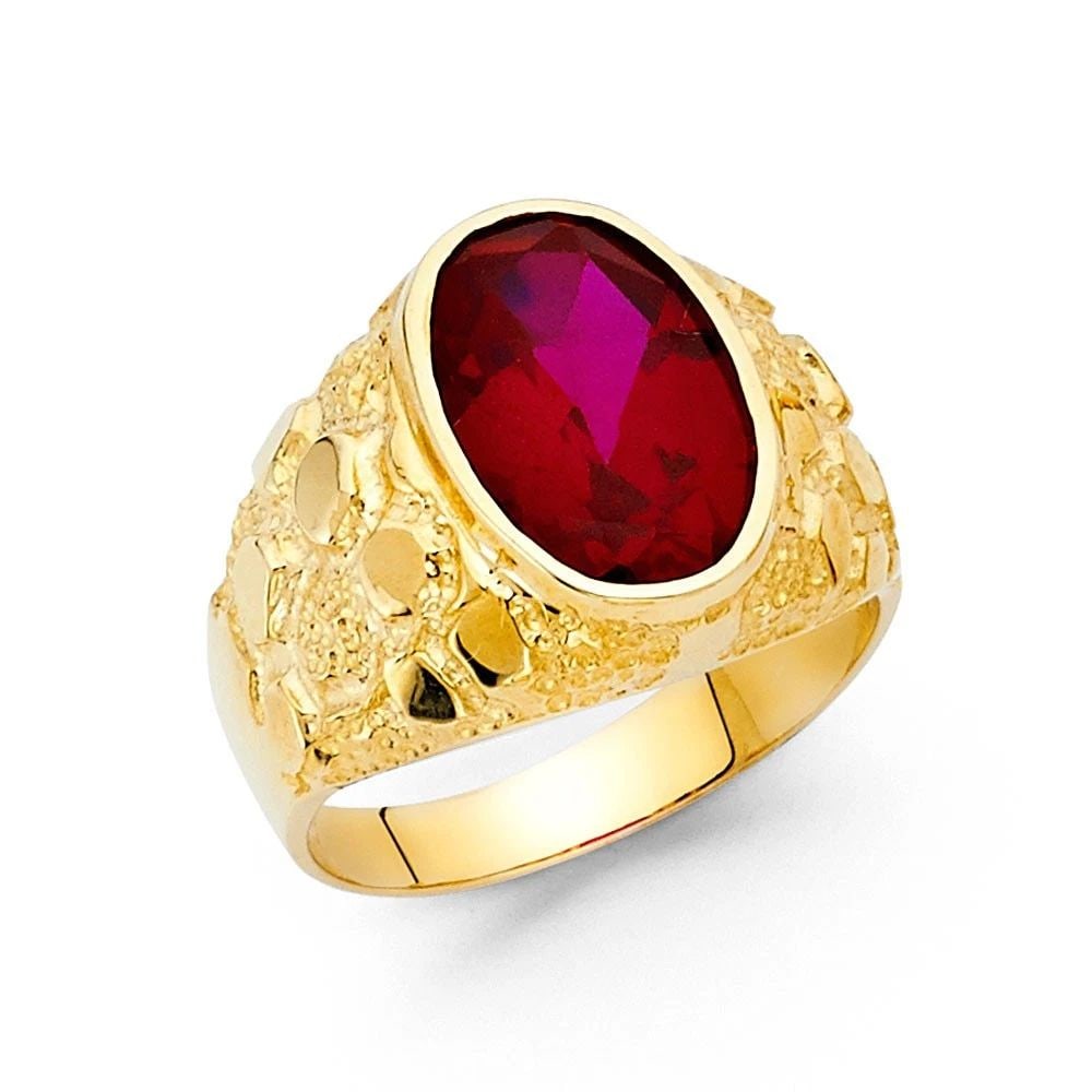 NEW 14K YELLOW GOLD MEN'S RING - SIZE 10 (1 of 2)