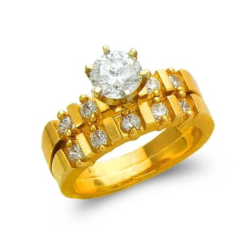 NEW 14K YELLOW GOLD LADIES FASHION SOLITAIRE C RING: NEW 14K YELLOW GOLD LADIES FASHION SOLITAIRE RING LADIES FASHION SOLITAIRE RING NEW 14K YELLOW GOLD Apx. SIZE: 3mm Apx. WEIGHT: 8.3g