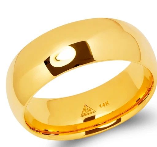 NEW 14K YELLOW GOLD 7MM PLAIN WEDDING BAND: NEW 14K YELLOW GOLD 7MM PLAIN WEDDING BAND 7MM PLAIN WEDDING BAND NEW 14K YELLOW GOLD SIZE Apx: 7mm WEIGHT: 8.0g