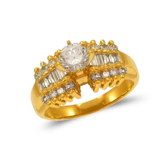 NEW 14K YELLOW GOLD LADIES FASHION SOLITAIRE RING: NEW 14K YELLOW GOLD LADIES FASHION SOLITAIRE RING LADIES FASHION SOLITAIRE RING NEW 14K YELLOW GOLD SIZE Apx: 5.5mm Apx WEIGHT: 7.9g