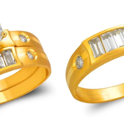 NEW 14K YELLOW GOLD WEDDING TRIO RING SET (1 of 2)