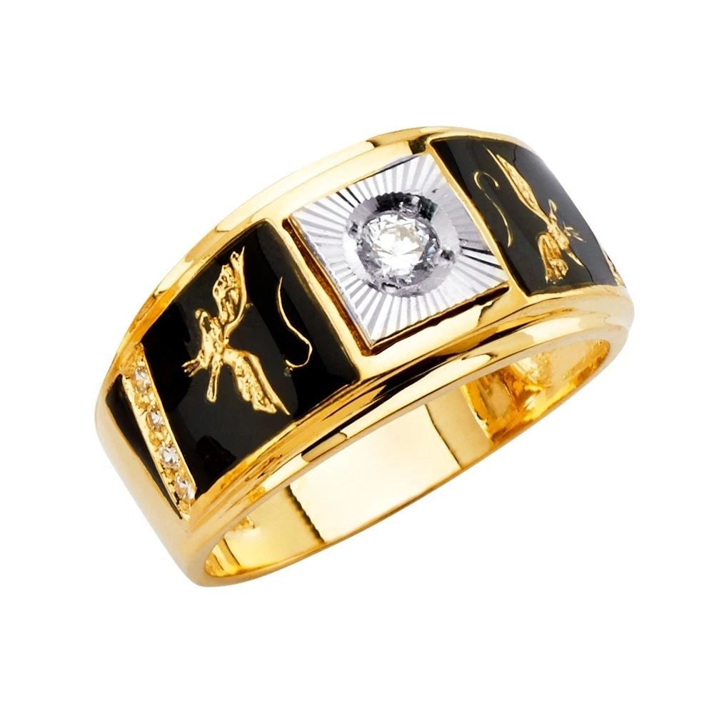 NEW 14K TRI COLOR GOLD MEN'S RING - SIZE 10: NEW 14K TRI COLOR GOLD MEN'S RING MEN'S RING NEW 14K TRI COLOR GOLD WIDTH : WEIGHT : 7.7g