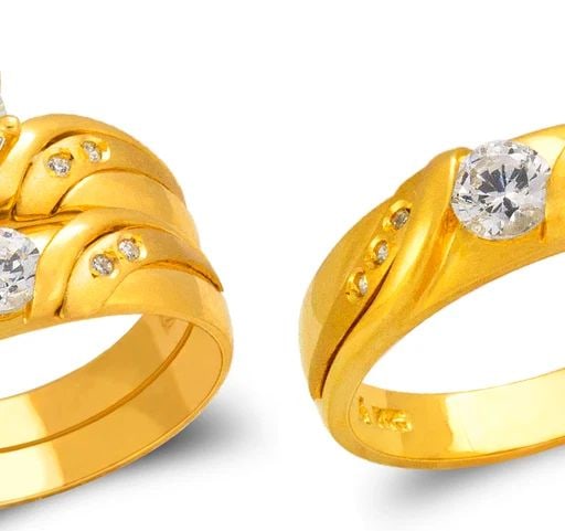 NEW 14K YELLOW GOLD WEDDING TRIO RING SET (1 of 2)