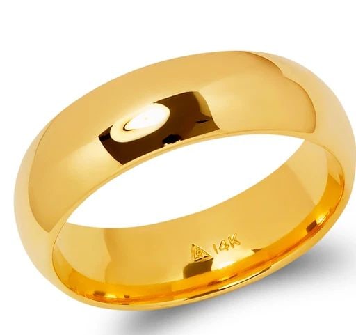 NEW 14K YELLOW GOLD 6MM PLAIN WEDDING BAND: NEW 14K YELLOW GOLD 6MM PLAIN WEDDING BAND 6MM PLAIN WEDDING BAND NEW 14K YELLOW GOLD SIZE Apx: 6mm Apx. WEIGHT: 6.5g