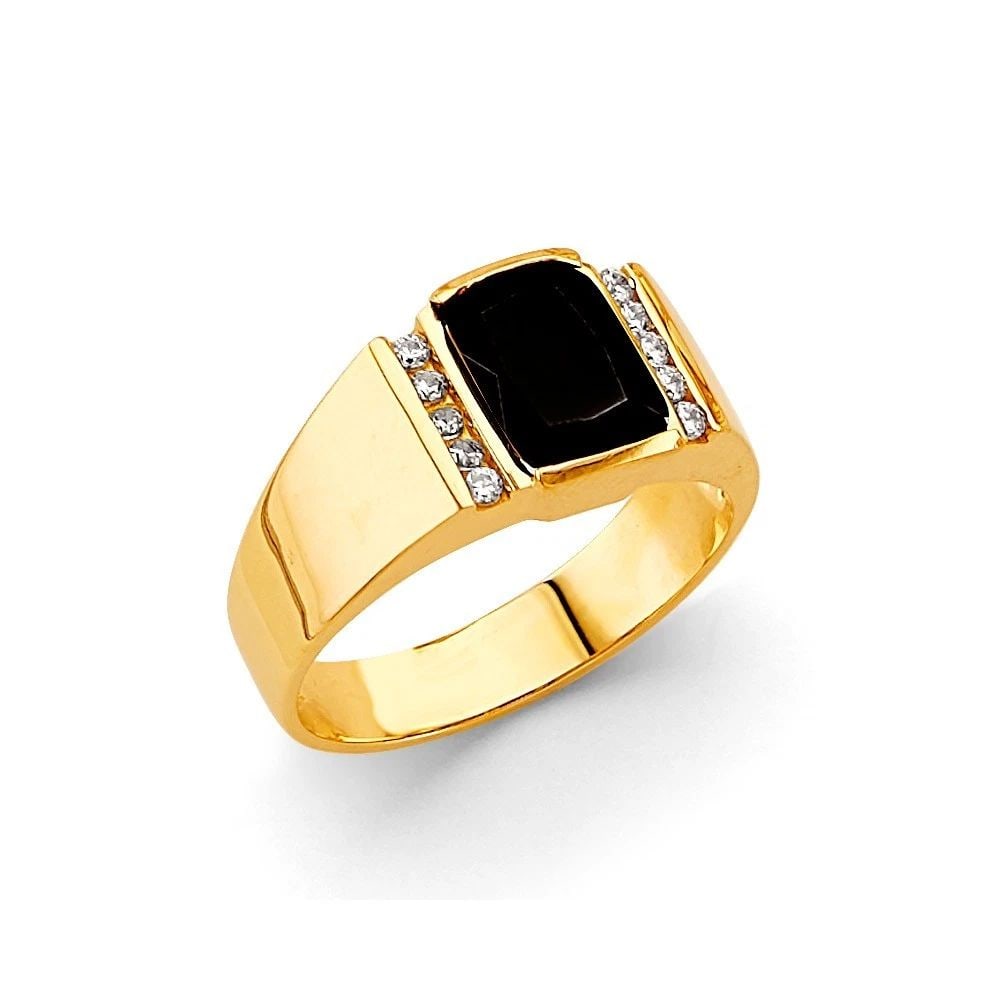 NEW 14K YELLOW GOLD MEN'S RING - SIZE 10: NEW 14K YELLOW GOLD MEN'S RING MEN'S RING NEW 14K YELLOW GOLD WIDTH : WEIGHT : 7g