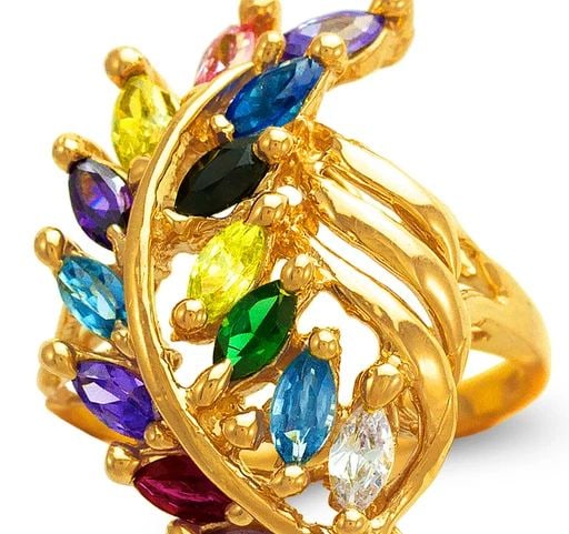 NEW 14K YELLOW GOLD MOTHER'S RING (1 of 2)