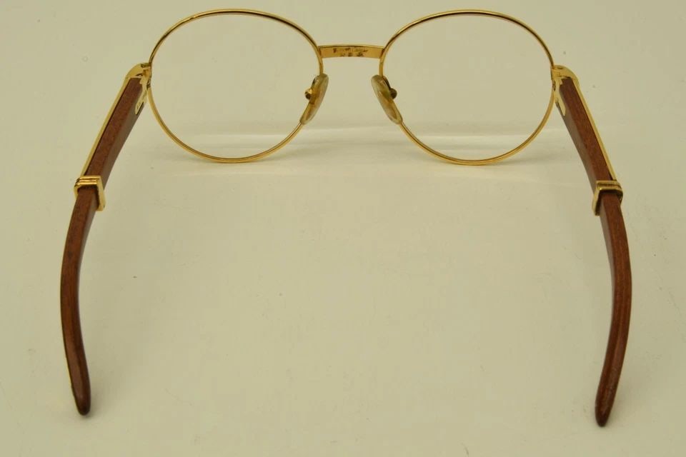 AUTHENTIC CARTIER SUNGLASSES BAGATELLE 52 18 130B BUBINGA WOOD GP FRAMES 3 (1 of 2)