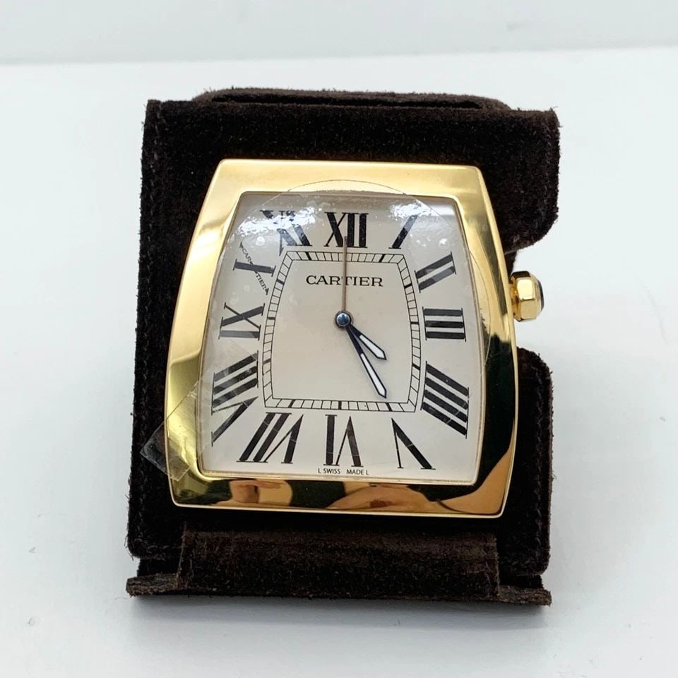 AUTHENTIC CARTIER CLOCK LA DONYA DESK HOME OFFICE NUMERAL COLLECTIBLE TIMEPIECE (1 of 2)