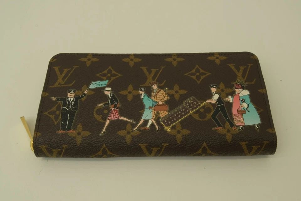 AUTHENTIC LOUIS VUITTON MONOGRAM CLUTCH WALLET ZIP LEATHER LUGGAGE PEOPLE PINK 2 (1 of 2)