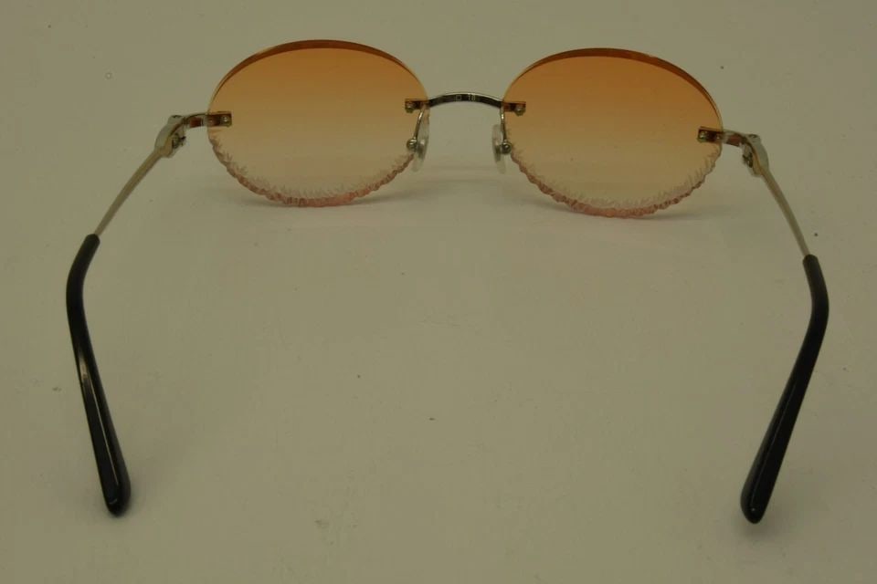 AUTHENTIC CARTIER SP RIMLESS SUNGLASSES 18 140 BOTTOM FROSTED ROSE FADE FRAMES: AUTHENTIC CARTIER SP RIMLESS SUNGLASSES 18 140 BOTTOM FROSTED ROSE FADE FRAMES Authentic Cartier SP Rimless Sunglasses 18 140 Bottom Frosted Rose Fade Frames Authentic Cartier SP Rimless Sunglasses 18