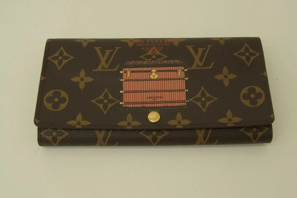 AUTHENTIC LOUIS VUITTON MONOGRAM FOLD CLUTCH WALLET CLIP LEATHER LUGGAGE DESIGN (1 of 2)