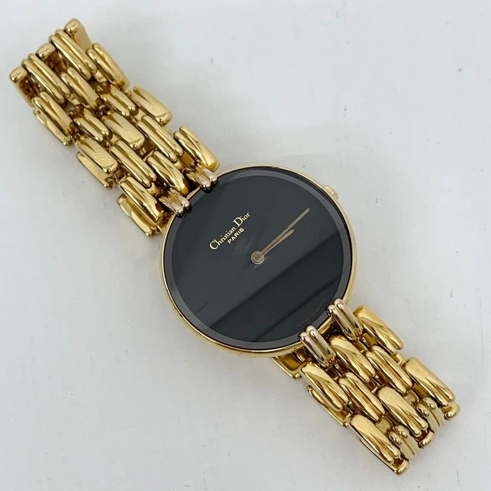 AUTH CHRISTIAN DIOR GP BEZEL WATCH 27MM BLACK L46.154.3 BAGHEERA VTG WRISTWATCH: AUTH CHRISTIAN DIOR GP BEZEL WATCH 27MM BLACK L46.154.3 BAGHEERA VTG WRISTWATCH Auth Christian Dior GP Bezel Watch 27mm Black L46.154.3 Bagheera VTG Wristwatch 27mm Case 13mm Lug Length: 15.5 cm Women
