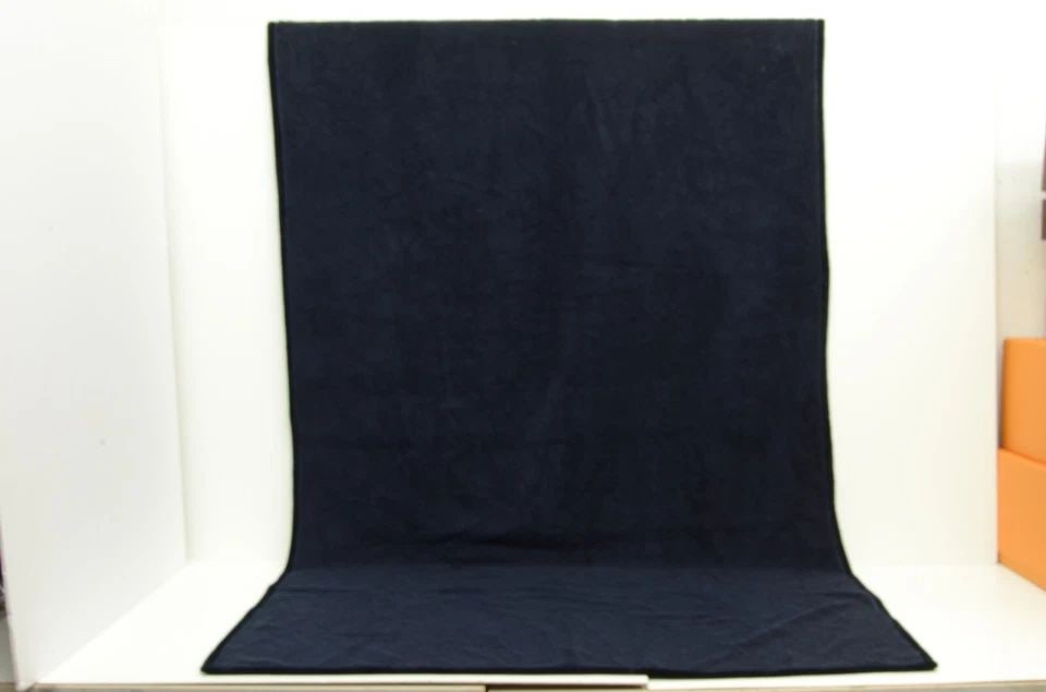 AUTHENTIC LOUIS VUITTON BLUE BLACK CHECKERED LARGE COTTON BEACH BATH TOWEL SPA (1 of 2)