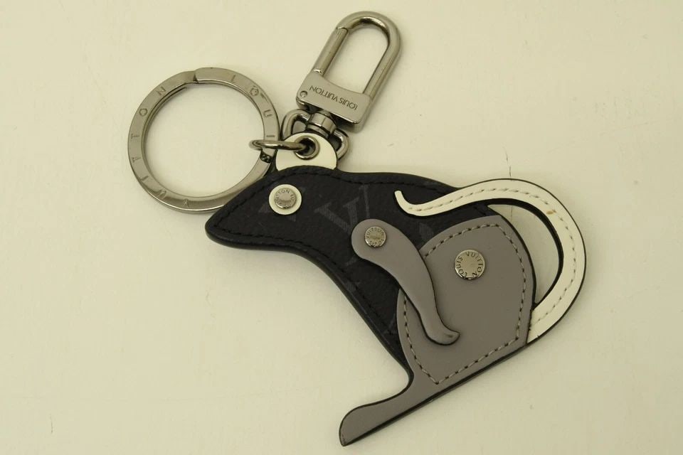 AUTHENTIC LOUIS VUITTON RAT MONOGRAM KEYCHAIN LEATHER SP BLACK BAG ACCESSORY (1 of 2)
