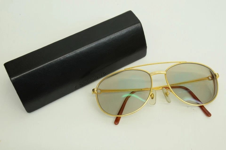 AUTHENTIC CARTIER DRIVER LOUIS 60 16 140 GOLD GP VINTAGE SUNGLASSES FRAMES (1 of 2)