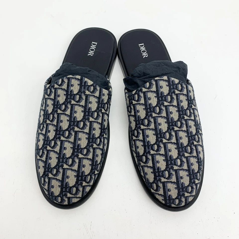 AUTHENTIC DIOR TROTTER SANDALS SLIPPERS MENS SIGNATURE LOGO 45 SHOES (1 of 2)