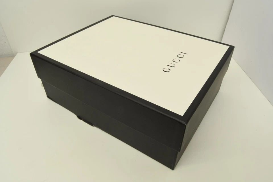 AUTHENTIC GUCCI RHYTON SEGA RED LOGO BLACK SNEAKERS SIZE 6.5 ATHLETIC SHOES (1 of 2)