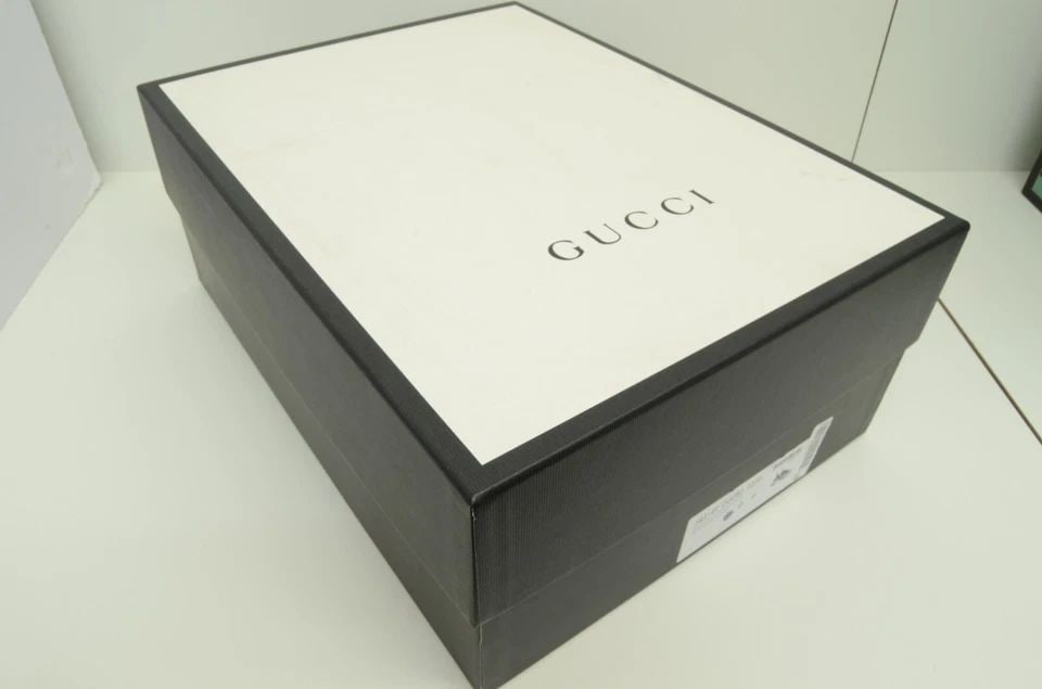 AUTHENTIC GUCCI MENS BLACK SNEAKERS LOGO TAB 543149 GGZ80 1079 FLASHTREK SHOES (1 of 2)