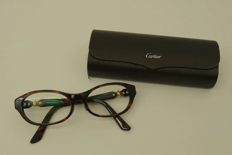 AUTHENTIC CARTIER TRINITY STRIPED 54 16 140 TRANSPARENT BROWN SUNGLASSES FRAMES (1 of 2)