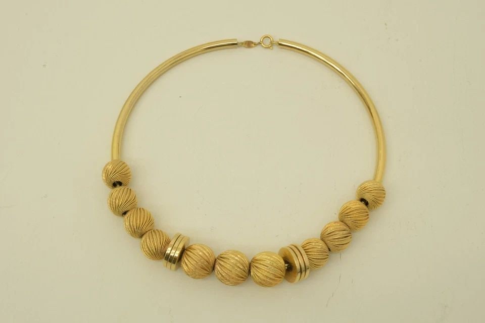 AUTHENTIC CHRISTIAN DIOR GOLD BAR YARN BALL NECKLACE GP ROUND LINK JEWELRY: AUTHENTIC CHRISTIAN DIOR GOLD BAR YARN BALL NECKLACE GP ROUND LINK JEWELRY Authentic Christian Dior Gold Bar Yarn Ball Necklace GP Round Link Jewelry Jewelry Accessory Ladies, Womens, Female Spring Ri