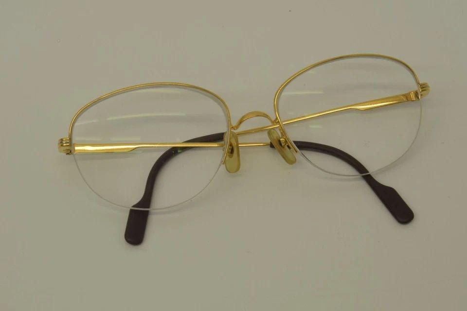 AUTHENTIC CARTIER TRINITY ORFY 55 18 140 GP BOTTOM RIMLESS SUNGLASSES FRAMES: AUTHENTIC CARTIER TRINITY ORFY 55 18 140 GP BOTTOM RIMLESS SUNGLASSES FRAMES Authentic Cartier Trinity Orfy 55 18 140 GP Bottom Rimless Sunglasses Frames Authentic Cartier Trinity Orfy 55 18 140 GP Bo