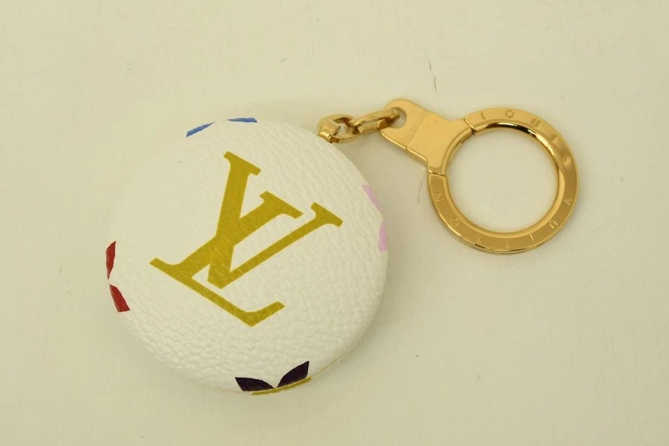 AUTHENTIC LOUIS VUITTON WHITE MULTICOLOR LV PUSH FLASHLIGHT KEYCHAIN ACCESSORY (1 of 2)