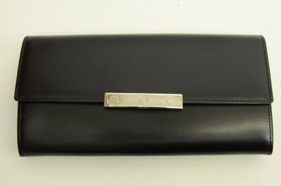 AUTHENTIC CARTIER LOVE TRINITY LEATHER WALLET CLIP CLUTCH TRAVEL ORGANIZER: AUTHENTIC CARTIER LOVE TRINITY LEATHER WALLET CLIP CLUTCH TRAVEL ORGANIZER Authentic Cartier Love Trinity Leather Wallet Clip Clutch Travel Organizer Authentic Cartier Love Trinity Leather Wallet Clip