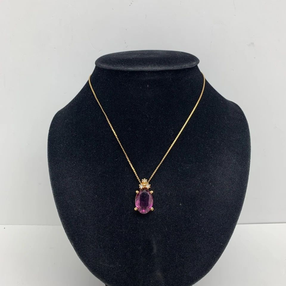AUTHENTIC CHRISTIAN DIOR OVAL FAUX GEMSTONE NECKLACE GP CHAIN JEWELRY ACCESSORY: AUTHENTIC CHRISTIAN DIOR OVAL FAUX GEMSTONE NECKLACE GP CHAIN JEWELRY ACCESSORY AUTHENTIC CHRISTIAN DIOR OVAL FAUX GEMSTONE NECKLACE GP CHAIN JEWELRY ACCESSORY
