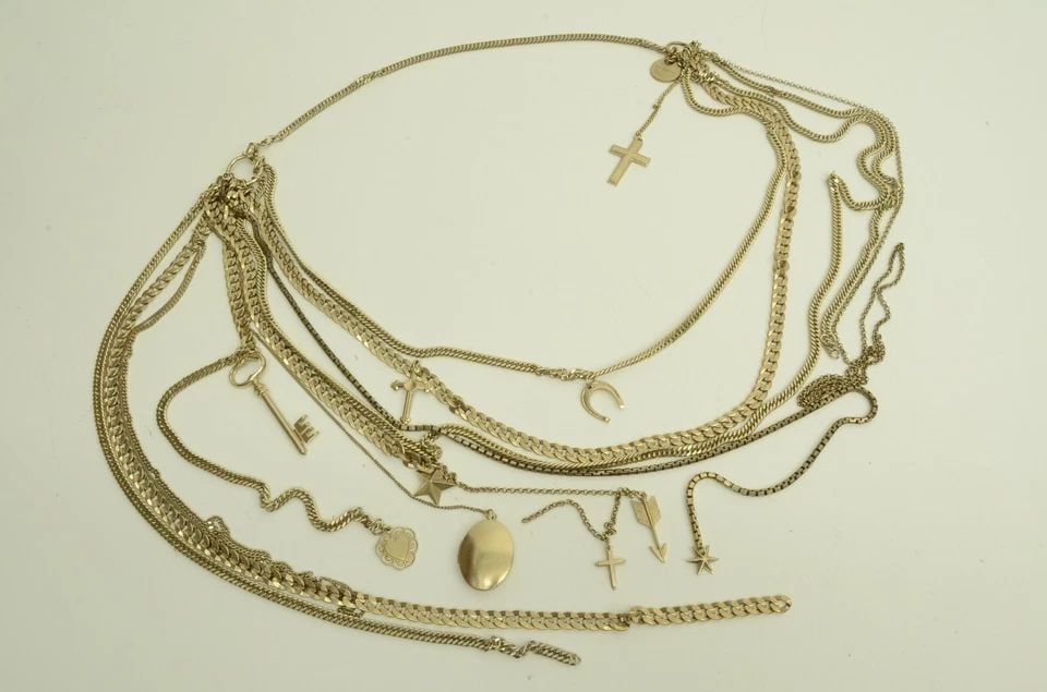 AUTHENTIC GIVENCHY VINTAGE DANGLE BELT MULTI CHARM SILVER PLATED CHAIN JEWELRY (1 of 2)