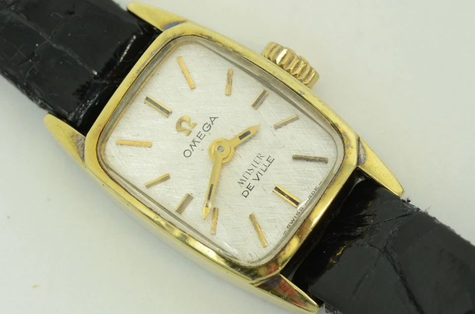 AUTHENTIC OMEGA MEISTER DE VILLE 14MM SM WATCH RECTANGLE GP VINTAGE WRISTWATCH (1 of 2)
