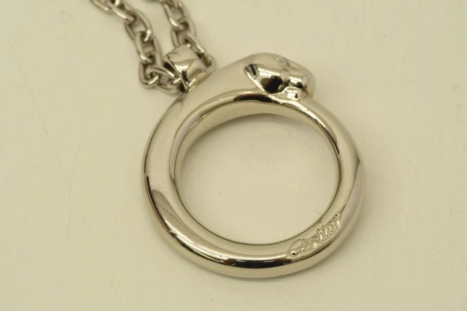 AUTHENTIC CARTIER PANTAIL CLASSIC SILVER PLATED LOGO KEYCHAIN ACCESSORY CHARM 3: AUTHENTIC CARTIER PANTAIL CLASSIC SILVER PLATED LOGO KEYCHAIN ACCESSORY CHARM 3 Authentic Cartier Pantail Classic Silver Plated Logo Keychain Accessory Charm 3 Authentic Cartier Pantail Classic Silver
