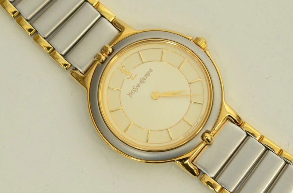 AUTHENTIC YSL LINK BAND WATCH 22MM SS 2200-228481 JAPAN QUARTZ GP YVES SAINT (1 of 2)
