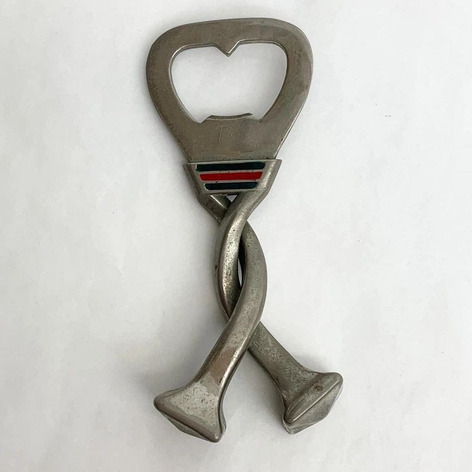 AUTHENTIC GUCCI BOTTLE OPENER SILVER PLATED WEB STRIPE HOME KITCHEN COLLECTIBLE (1 of 2)