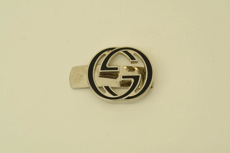 AUTHENTIC GUCCI LOGO SP BLACK MONEY CLIP SILVER PLATED FASHION ACCESSORY: AUTHENTIC GUCCI LOGO SP BLACK MONEY CLIP SILVER PLATED FASHION ACCESSORY Authentic Gucci Logo SP Black Money Clip Silver Plated Fashion Accessory Authentic Gucci Logo SP Black Money Clip Silver Plated