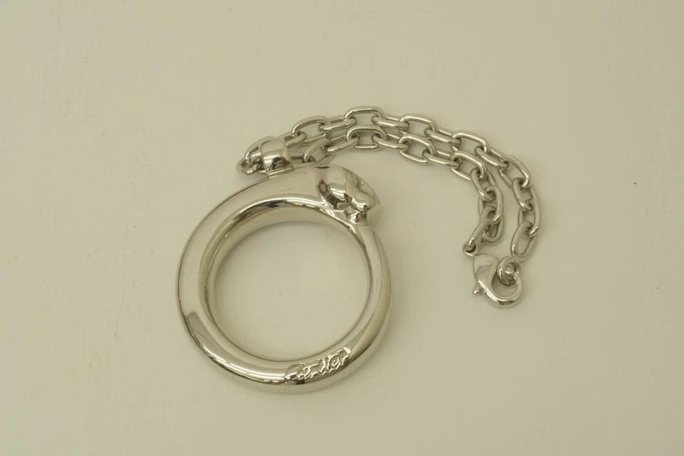 AUTHENTIC CARTIER PANTAIL CLASSIC SILVER PLATED LOGO KEYCHAIN ACCESSORY CHARM: AUTHENTIC CARTIER PANTAIL CLASSIC SILVER PLATED LOGO KEYCHAIN ACCESSORY CHARM Authentic Cartier Pantail Classic Silver Plated Logo Keychain Accessory Charm Authentic Cartier Pantail Classic Silver Pla