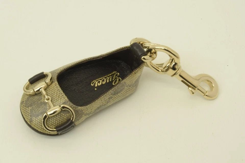 AUTHENTIC GUCCI MONOGRAM SHOE KEYCHAIN LEATHER SP GUCCISSIMA LOGO BAG ACCESSORY (1 of 2)