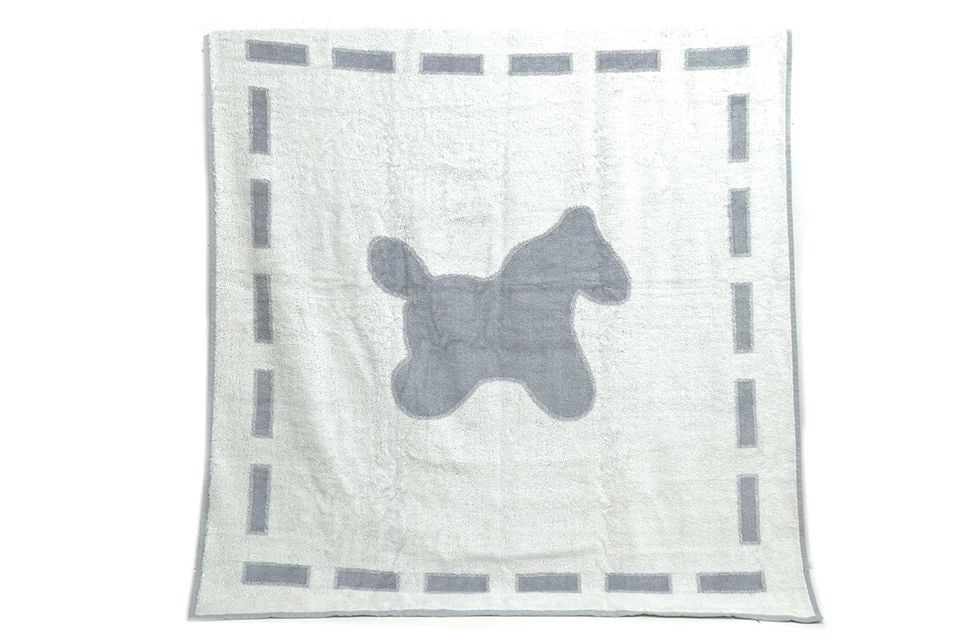 AUTHENTIC HERMES TOWEL 75% COTTON 25% MODAL RAYON GRAY BATH BEACH SOFT HORSE HTF (1 of 2)