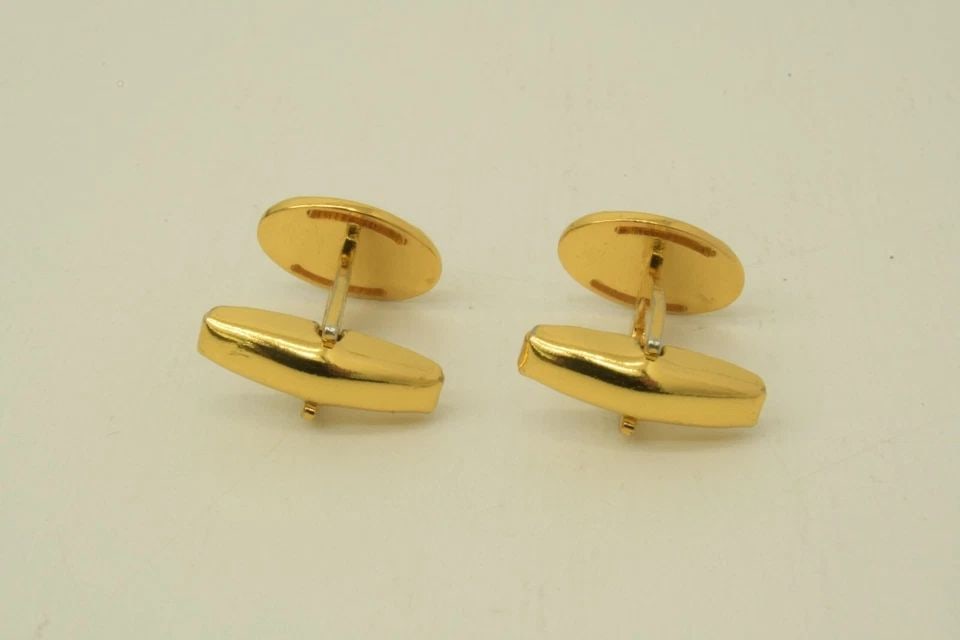 AUTHENTIC GUCCI CUFFLINKS GOLD PLATED BLACK LOGO GG CLASSIC FASHION ACCESSORIES: AUTHENTIC GUCCI CUFFLINKS GOLD PLATED BLACK LOGO GG CLASSIC FASHION ACCESSORIES Authentic Gucci Cufflinks Gold Plated Black Logo GG Classic Fashion Accessories AUTHENTIC GUCCI CUFFLINKS GOLD PLATED BL