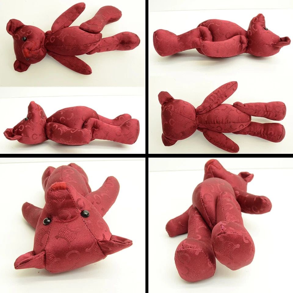 AUTHENTIC CELINE TEDDY BEAR COLLECTIBLE RED LOGO STUFFED ANIMAL SIGNATURE CUTE (1 of 2)