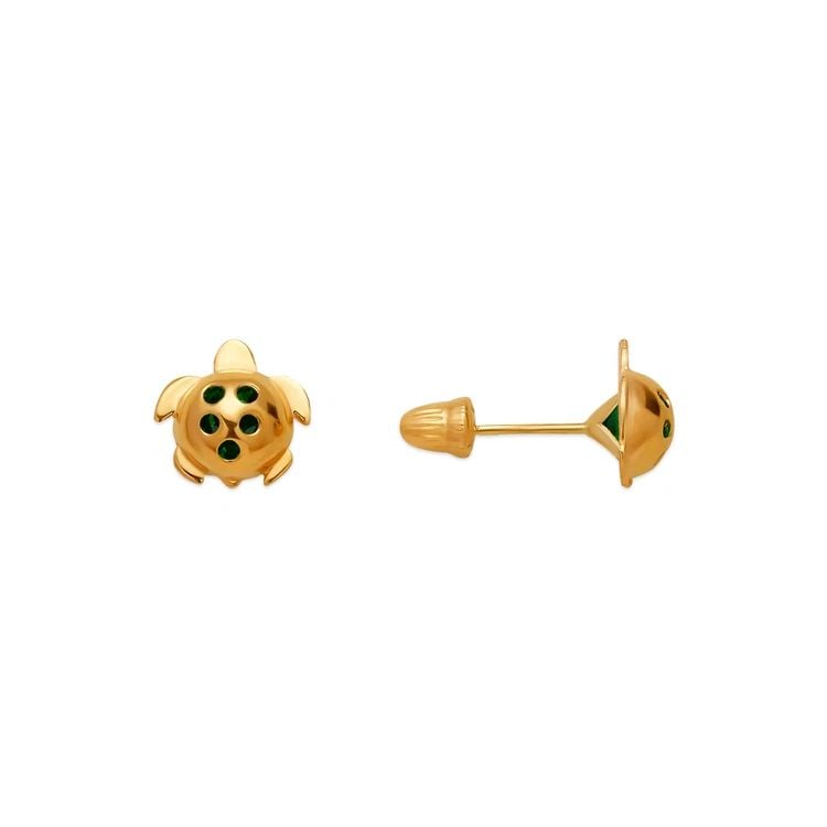NEW 14K YELLOW GOLD WHITE TIARA STUD EARRINGS: NEW 14K YELLOW GOLD WHITE TIARA STUD EARRINGS WHITE TIARA STUD EARRINGS NEW 14K YELLOW GOLD Width: Approx. 7.5x6mm Apx WEIGHT: 2g