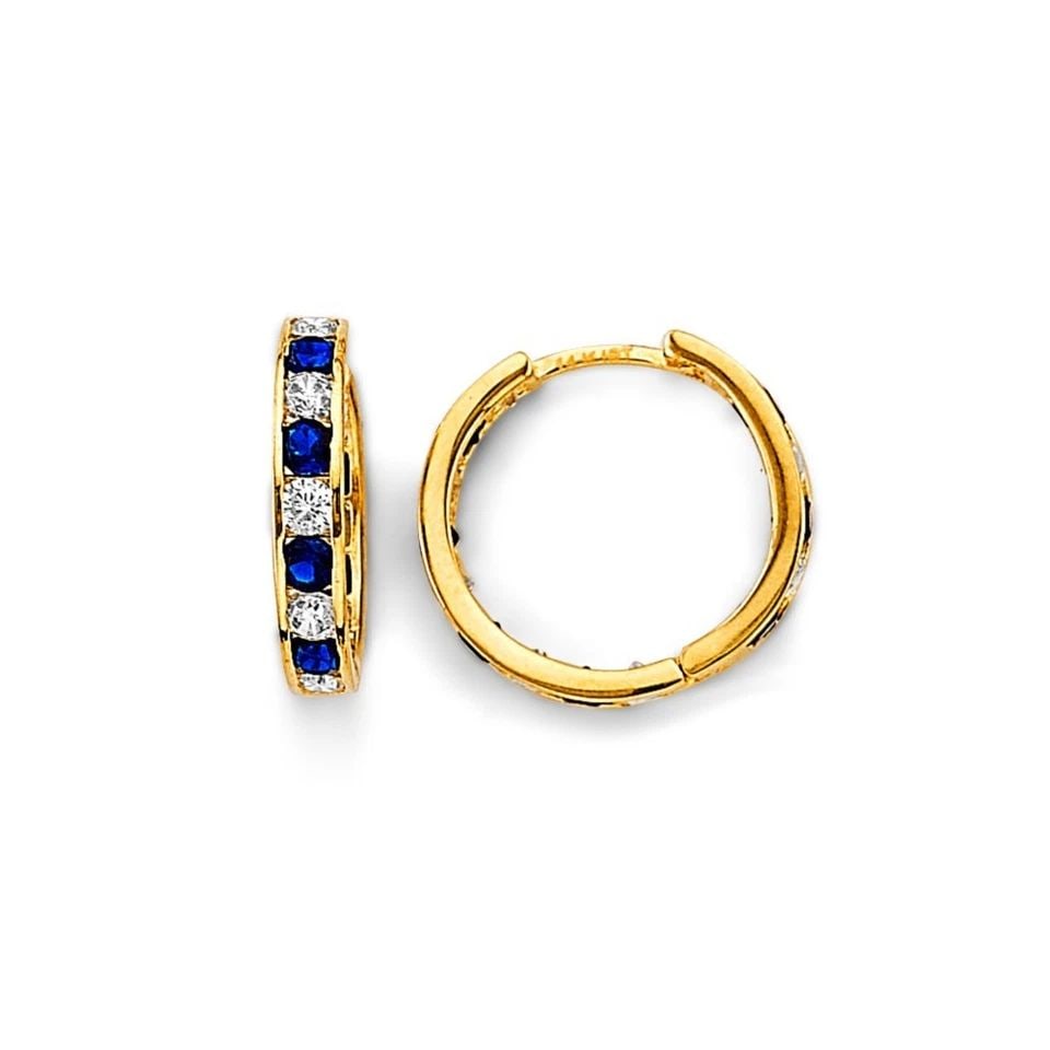 NEW 14K YELLOW GOLD UNICORN PUSH BACK EARRINGS (1 of 1)