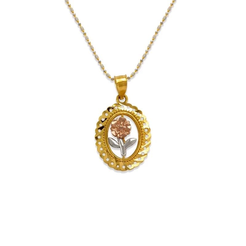 NEW 14K YELLOW GOLD ROSE PENDANT: NEW 14K YELLOW GOLD ROSE PENDANT ROSE PENDANT NEW 14K YELLOW GOLD Apx. WIDTH: 13x16mm Apx WEIGHT: 1.9g